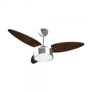 Ventilador de Teto Ventisol Resid. Fharo Alum. 220V Cinza/Tabaco