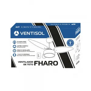 Ventilador de Teto Ventisol Resid. Fharo Alum. 220V Cinza/Tabaco - Image 5